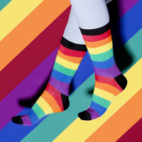 XIANGHUI gros personnalisé mode coloré drôle robe unisexe planète brodé Jacquard Tube coton drôle coloré chaussettes