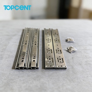 Glissière de tiroir télescopique à extension complète en acier laminé à froid Topcent, fermeture douce pour <span class=keywords><strong>cuisine</strong></span> - Product Image 3