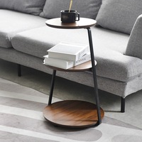 Table d'appoint moderne noire pour café et thé, nouveau modèle, plateau en métal, économique, meubles de salon, utilisation à domicile ou à l'hôtel, bois MDF durable