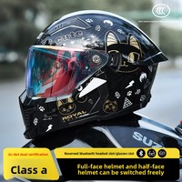 Casque de moto intégral modulaire ABS de style américain RNG, conforme à la nouvelle norme nationale 3C/DOT, double certification
