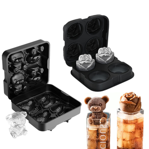 Tùy Chỉnh Hình Dạng Khác Nhau BPA Miễn Phí Kích Thước Lớn Stackable Linh Hoạt Silicone Ice Cube Khuôn Khay Ice Cream Popsicle Khuôn Bán Buôn - Product Image 6