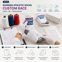 Chaussettes de course athlétiques pour la vente au détail, pour le sport, avec développement d'emballages de détail et approvisionnement personnalisé