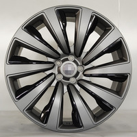 Nouvelles jantes de luxe personnalisées en alliage d'aluminium forgé de 23 pouces, moyeu gris canon argenté, multi-rayons 5x120 PCD haute performance