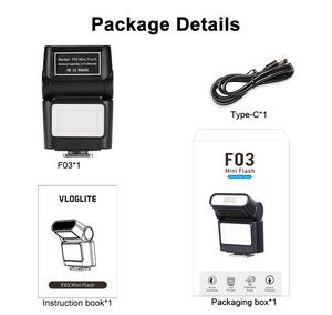 Vloglite F03มินิกล้อง, แฟลชกล้องสตูดิโอถ่ายภาพดิจิตอลแฟลชอเนกประสงค์สำหรับกล้อง Canon SONY Fuji <span class=keywords><strong>Nikon</strong></span> - Product Image 6