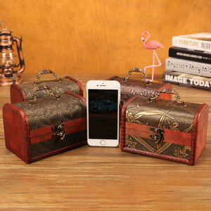 Mystic Arts Antique Style Wooden Jewelry <b>Box</b> Set <b>Lockable</b> With Handle Decorative Storage <b>Box</b> For Home Desktop Use - Product Image 2