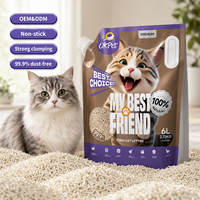Pasir Kucing Tahu Alami yang Dapat Disiram, Bebas Debu, Daya Serap Tinggi, Efisien, dan Dapat Disesuaikan dari Pabrik