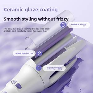 Rizador <span class=keywords><strong>de</strong></span> temperatura LED completamente automático <span class=keywords><strong>de</strong></span> cerámica <span class=keywords><strong>de</strong></span> 32mm, estilo <span class=keywords><strong>de</strong></span> larga duración no dañino para <span class=keywords><strong>rizos</strong></span> <span class=keywords><strong>de</strong></span> ondas grandes eléctricos - Product Image 4