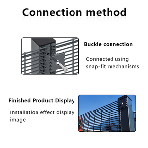 Valla de Seguridad Moderna de Hierro Anti-Escalada de 6 Pies (358) con Diseño de Fácil Instalación y Visibilidad Clara para Obras de Construcción y Estaciones Ferroviarias - Product Image 5