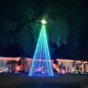 Decoración Navideña Gigante Personalizada con Marco Metálico LED para Exteriores, Árbol de Píxeles LED con Espectáculo de Luces RGB, Uso en Exteriores Inteligente, Resistente al Agua - Product Image 6