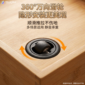 Ruedas giratorias universales de 360 grados, negras, silenciosas, para muebles, con base oculta, para mover mesas y gabinetes - Product Image 5
