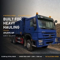 Самосвал HOWO 6x4 с левым/правым рулем, 375 л.с., двигатель Sinotruk