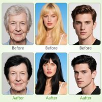 100% 그레이 커버리지 4 + 1 블랙 & 그레이 반영구 허브 헤어 염색 샴푸 500ml 가정용 크림-여성용 남성용