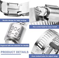 Collier de serrage à vis sans fin de type américain en acier inoxydable pour tuyau – Prix fabricant