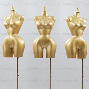 BBL女性カービーマネキンブラジル女の子ドレスフォームサイズ大きなヒップバストハーフボディ女性ゴールデンマネキン女性胴体 - Product Image 3