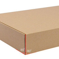 Vente en gros de boîte d'emballage en carton d'expédition en carton ondulé biodégradable coloré plat pour chaussure kraft
