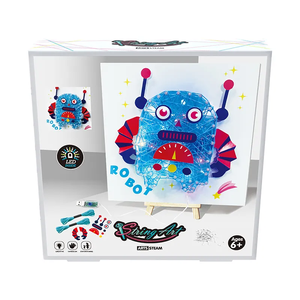 Juguetes Hechos a <span class=keywords><strong>Mano</strong></span> de Alta Calidad <span class=keywords><strong>para</strong></span> Niños, Manualidades con Luces LED, Patrón de Robot de Dibujos Animados, <span class=keywords><strong>Uñas</strong></span> con Líneas Enrolladas, Arte con Cuerda, Venta al por Mayor - Product Image 5