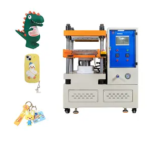 Automatic silicone forming machine for 3D solid products plate culcanizing production keychains making