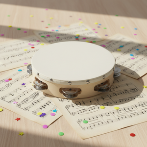 Tambourin en bois pour enfant, instrument <span class=keywords><strong>de</strong></span> musique <span class=keywords><strong>à</strong></span> percussion, jouet d'apprentissage, tambourin <span class=keywords><strong>à</strong></span> main en bois - Product Image 2
