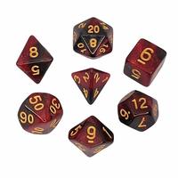 Vente en gros de dés de jeu de rôle Starry Galaxy, ensemble de 7 dés pour les jeux de table DND RPG