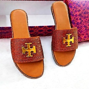 Wholesale 2026 New Summer Simple Retro Flat <b>Slide</b> Slipper Women's Comfort Rhinestone-Embellished Slipper - Product Image 4