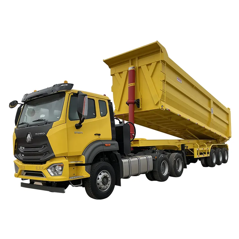 Truk sampah silinder angkat hidrolik, 50 ton 70 ton, truk sampah belakang 2/3/4 AS 60t