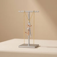 Collier avec pendentif en forme de couple en acier inoxydable 316L, bicolore, or, argent, or rose, minimaliste, hypoallergénique, personnalisable