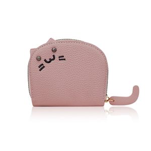 Porte-cartes <span class=keywords><strong>de</strong></span> crédit minimaliste en métal avec poche avant, motif chat <span class=keywords><strong>de</strong></span> dessin animé mignon, organiseur <span class=keywords><strong>de</strong></span> sac à main - Product Image 6