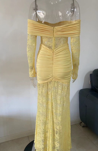 Drop Shipping di alta qualità <span class=keywords><strong>abito</strong></span> in <span class=keywords><strong>pizzo</strong></span> a manica lunga a due colori da donna vestito aderente in Maxi <span class=keywords><strong>abito</strong></span> da festa per le vacanze - Product Image 6