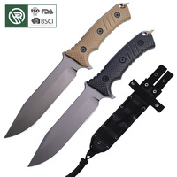 Couteau tactique personnalisable Bochen, lame en acier inoxydable, manche en plastique, qualité DIY pour la survie en plein air, la chasse, la nature sauvage, OEM