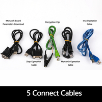 Repuestos para Elevadores, Versión en Inglés, Servidor de Operación Universal Todo en Uno, Decodificador de Descifrado, Incluye 11 Cables para Monarch/STEP/KONE
