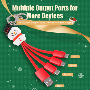 Thiết kế hài hước 4in1 sạc cáp Keychain phổ đa 4 trong 1 <span class=keywords><strong>USB</strong></span> sạc cáp - Product Image 4