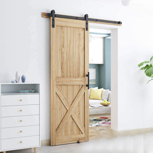 RHETECH 6.6ft Single <strong>Door</strong> I Shape Steel <strong>Barn</strong> <strong>Door</strong> Hardware Kit Heavy Duty Smooth Quiet <strong>Sliding</strong> Smoothly Quietly <strong>Sliding</strong> <strong>Barn</strong> - Product Image 6