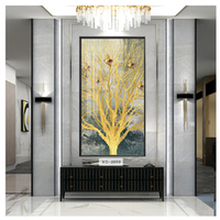 Haute qualité salon fond mur porche cristal peinture grande taille lumière luxe moderne peinture vache à lait