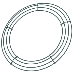 छुट्टियों के सजावटी मालवनाथ फ्रेम रिंग, छुट्टियों क्रिसमस की माल। धातु राउंड रिंग - Product Image 3