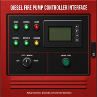 Contrôleur de pompe à incendie diesel avec système de démarrage et de surveillance du moteur à double batterie