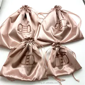 Shenzhen Factory Wholesale Luxury Silk Satin Drawstring Dust Bag For Handbags Covers