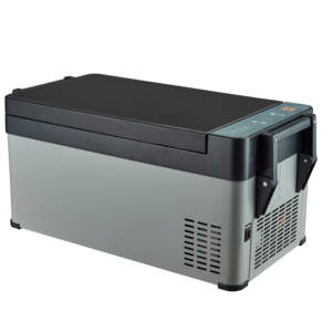 Mini réfrigérateur portable 12V avec compresseur, porte amovible, congélateur, écran LED, en plastique - Product Image 2