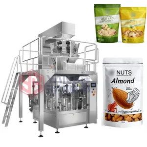YB-210 Granule Dry Food Nut Coffee Bean Seed Zipper Stand Up Bag Premade Pouch Automatic Doypack filling packing machine