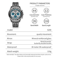 WLISTH jam tangan pria, jam tangan pria Quartz lintas batas Mewah Trendi modis terlaris