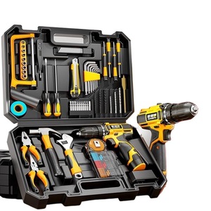 Ensemble d'outils de perçage sans fil, kit de réparation de matériel domestique, perceuse électrique rechargeable, boîte à outils manuelle - Product Image 4