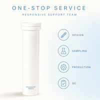 Tube pour comprimés effervescents, couvercle déshydratant en plastique personnalisé, résistant à l'humidité, pour vitamines et compléments alimentaires, ODM OEM, marque privée, qualité alimentaire