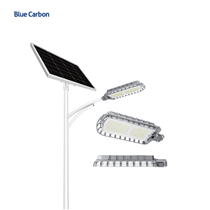 Blu fabbrica di carbonio diretta all'aperto impermeabile lampada solare stradale <span class=keywords><strong>con</strong></span> pannello solare 36W <span class=keywords><strong>LED</strong></span> luce solare - Product Image 1