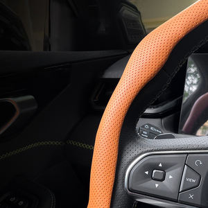 Funda de <span class=keywords><strong>Volante</strong></span> de Coche de Cuero PU Impermeable, con Protección Solar, Universal, Personalizable en Color y Tamaño, Superventas al Por Mayor - Product Image 5