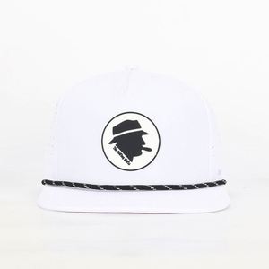 Casquette Snapback Unisexe 5 Panneaux Personnalisée BSCI en Denim Imperméable avec Logo Animal et Nœuds, Trous Découpés au Laser, Cordon en Toile Décontractée pour Extérieur, en Velours Côtelé - Product Image 2