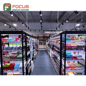 ตู้โชว์วิกผมแบบตั้งพื้น ประตูกระจก ชั้นวางแบบลิ้นชัก ฐานแข็งแรง ทนทาน สำหรับร้านขายอุปกรณ์ทำผม - Product Image 2