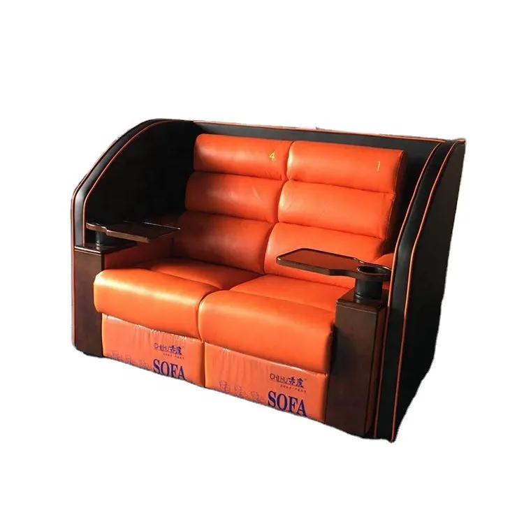 Hot sale comfortable leather home theater sofa modern USB charger seat home theater chair