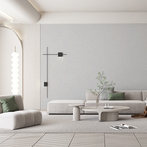 Revêtement mural uni en tissu teint en fil, support non tissé 166g/m², toile murale textile légère pour la décoration de la maison et des hôtels # 101 - Product Image 3