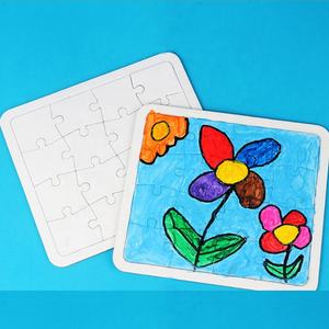 Rompecabezas para niños, suministro en blanco DIY, rompecabezas de transferencia por sublimación, tablero térmico, dibujo hecho a mano, rompecabezas blanco, juguete cognitivo - Product Image 5