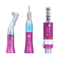 Kit de pièces à main dentaire à basse vitesse Moteur de turbine à air dentaire Pièce à main à contre-angle Produit de perceuse dentaire coloré à basse vitesse 2/4 trous