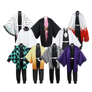 Cacciatrice di demoni Tomioka Giyuu Cosplay Kanae Doma per adulti <span class=keywords><strong>Tanjiro</strong></span> Nezuko per bambini abbigliamento per bambini Costume completo con mantello - Product Image 3
